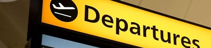 Departures Sign